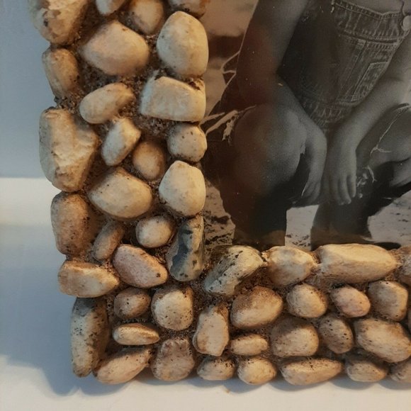 River Rock Pebble Stone Arched Picture Frame New Fetco - Picture 4 of 10